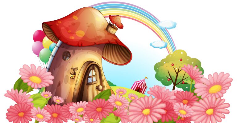 About Conscious Living -mushroom house w garden